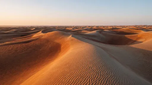 Golden Sand Dunes at Sunset