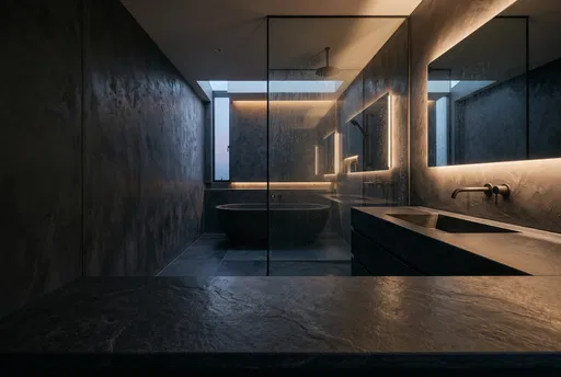 Dark Moody Luxury Bathroom Interior