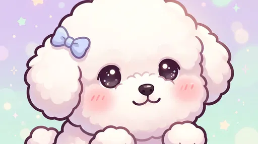 Kawaii Bichon Frise Puppy Illustration