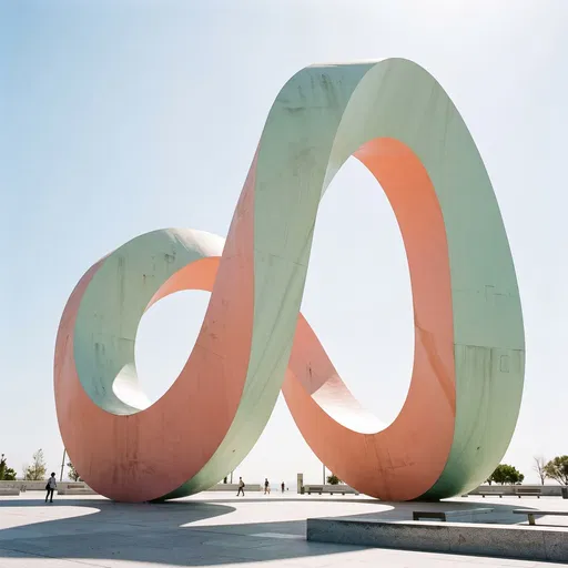 Monumental Pastel Infinity Loop Sculpture