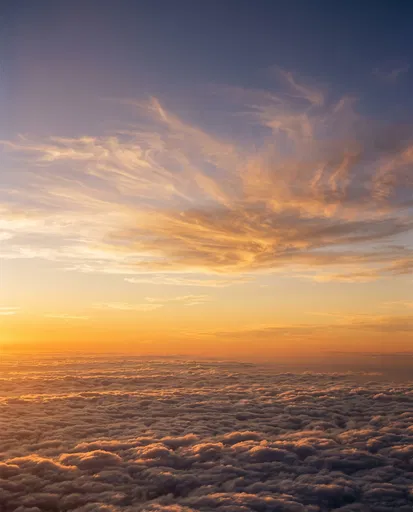 Golden Sunset Above Cloud Deck