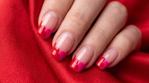 Valentine Heart French Tip Manicure