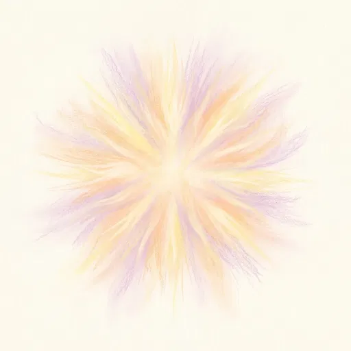 Pastel Colored Pencil Sunshine Burst Drawing