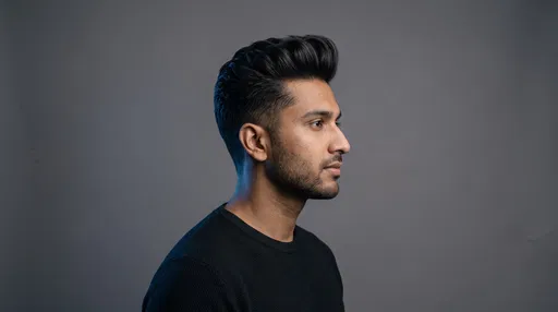 Profile Portrait of Man with Modern Quiff