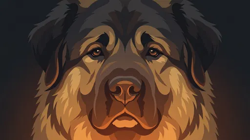 Graphic Illustration of Guardian Dog Face