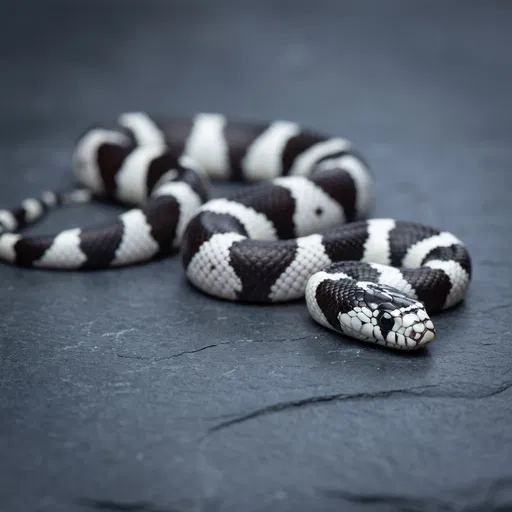 California Kingsnake on Dark Slate