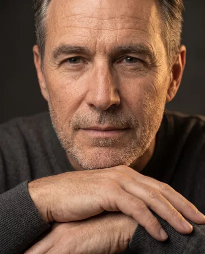 Close-Up Portrait of Mature Man