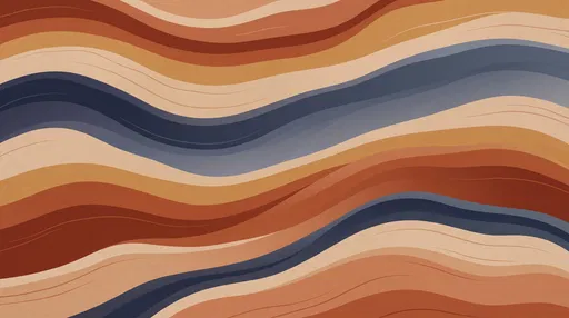 Abstract Earthy Wavy Strata Background