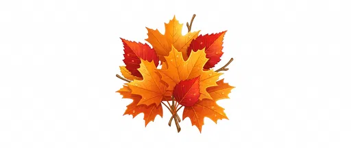 Autumn Maple and Birch Leaves Clipart