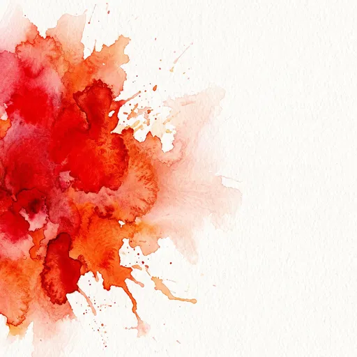 Scarlet Red Watercolor Splash Background