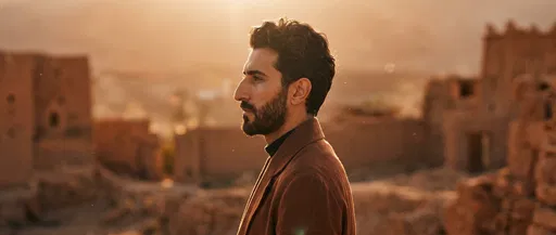 Side Profile of Man at Sunset