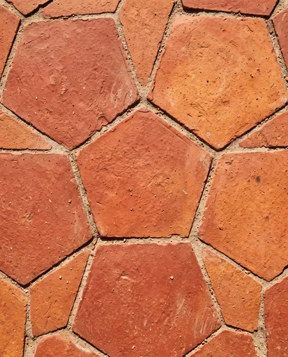 Terracotta Pentagon Courtyard Floor Tiles