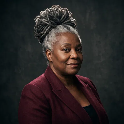 Confident Senior Black Woman Studio Portrait