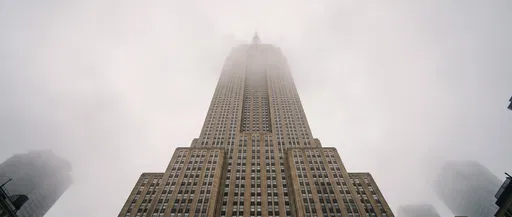 Empire State Building in Thick Fog