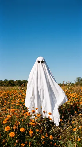 Sheet Ghost in Marigold Field
