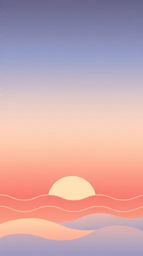 Minimalist Pastel Sunset Graphic Wallpaper