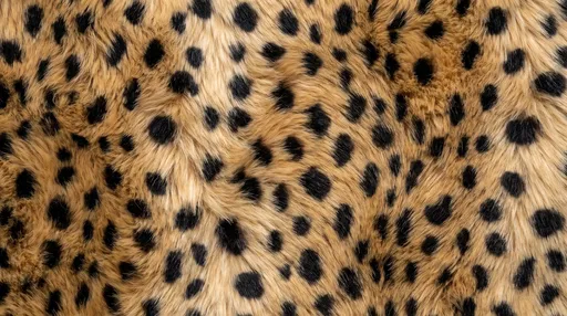 Close-Up Golden Tan Cheetah Fur Texture