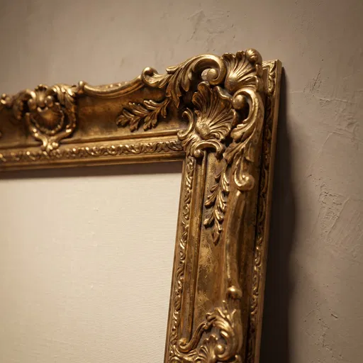Ornate Golden Baroque Frame Corner Detail