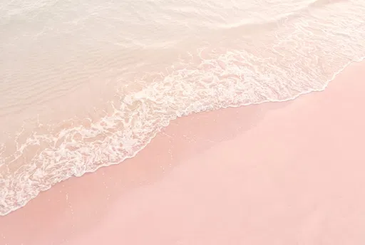 Pastel Pink Beach Waves Top View