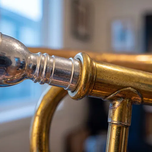 Macro Close-Up of Trombone Mouthpiece