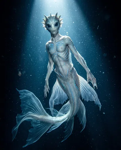 Deep Sea Alien Mermaid Underwater