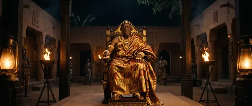 West African King in Kente Cloth