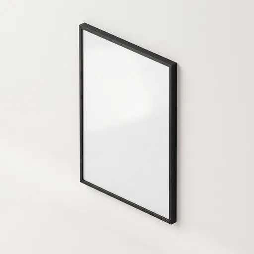 Blank Black Framed Vertical Poster Mockup