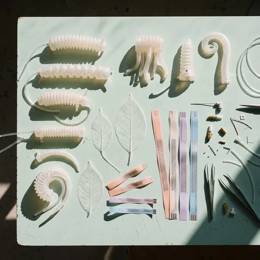 Bio-Inspired Soft Robotics Prototypes Flat Lay