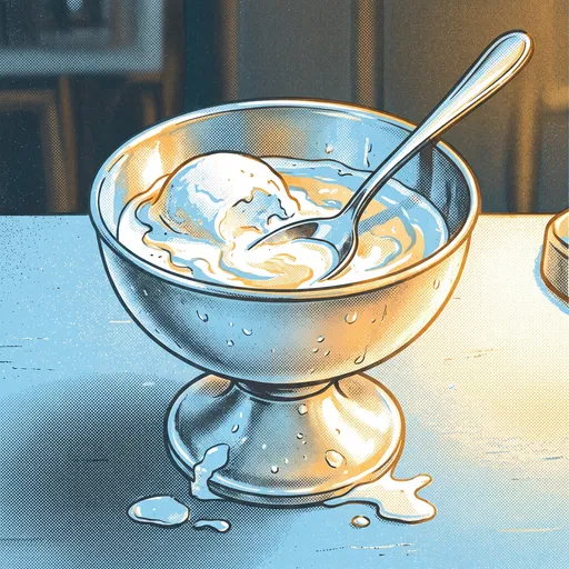 Halftone Melted Ice Cream Coupe