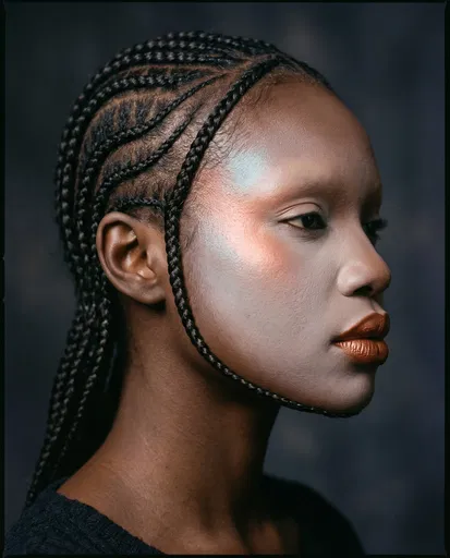 Avant-Garde Beauty Portrait With Sculpted Braids