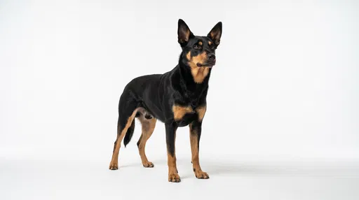 Black and Tan Australian Kelpie Studio Portrait
