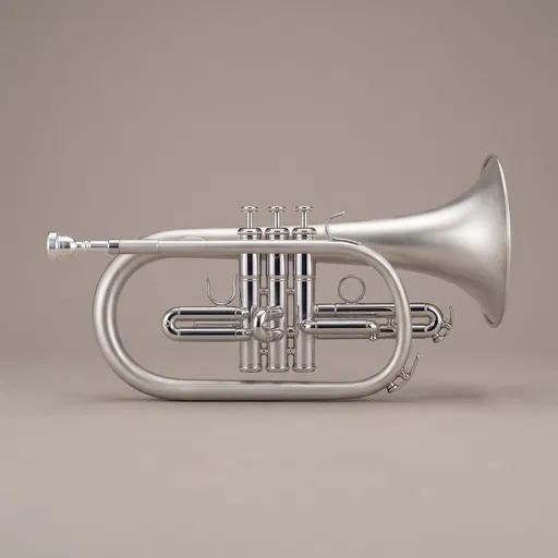 Satin Silver Mellophone on Warm Gray Background