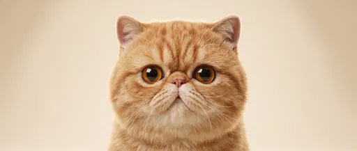 Ginger Exotic Shorthair Cat Portrait