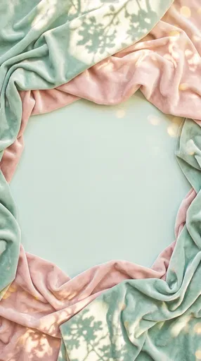 Mint and Blush Velvet Frame Background