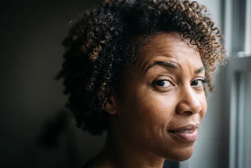 Close-Up Portrait of Expressive Black Woman