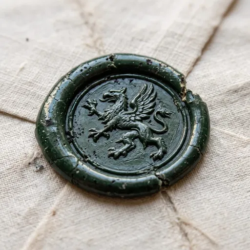 Antique Green Griffin Wax Seal