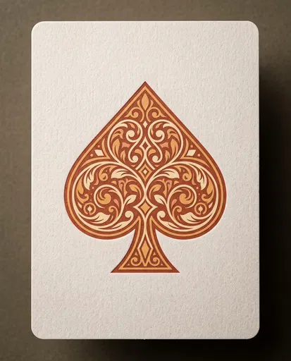 Ornate Botanical Spade Playing Card
