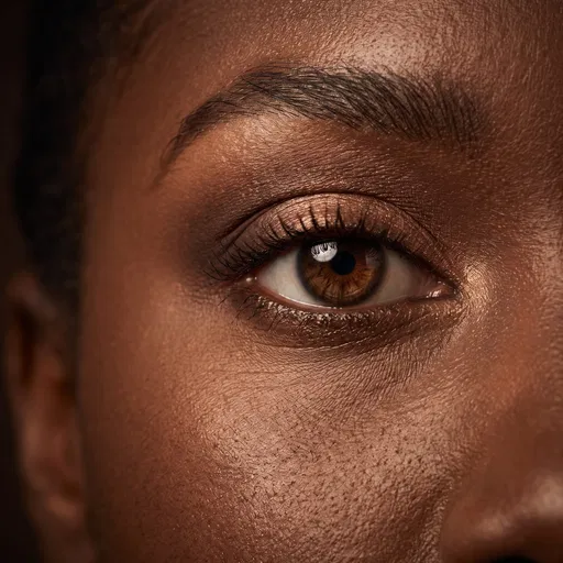 Macro Close-Up of Warm Brown Eye