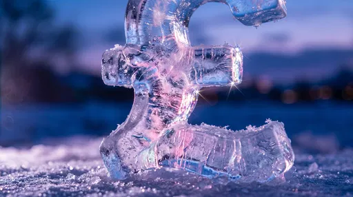 Frozen Pound Sterling Ice Sculpture