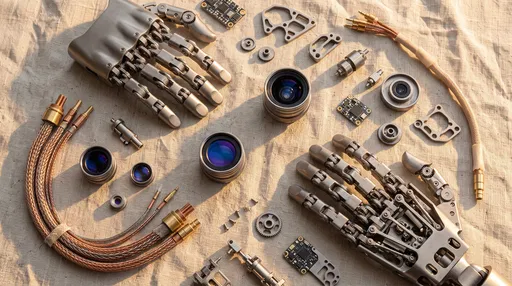 Flat Lay of Robotic Hand Components
