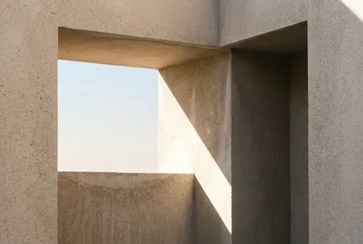 Minimalist Stone Architecture With Sunlight