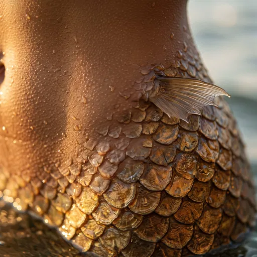 Macro Mermaid Skin and Scale Transition