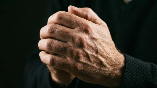 Close-Up of Clasped Hands in Prayer