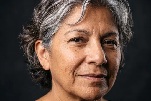 Close-Up Portrait of Senior Latina Woman