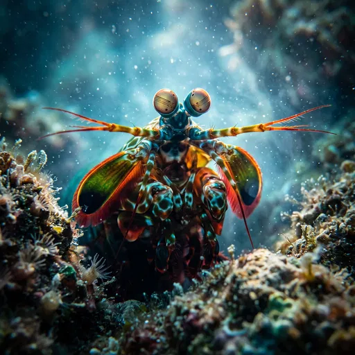 Peacock Mantis Shrimp Underwater Macro