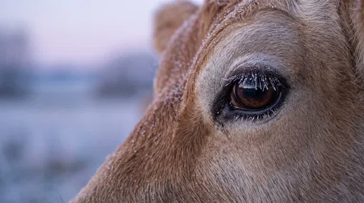 Close-Up of Frosted Jersey Cow Eye