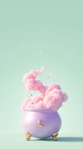Pastel Lilac Cauldron With Pink Smoke