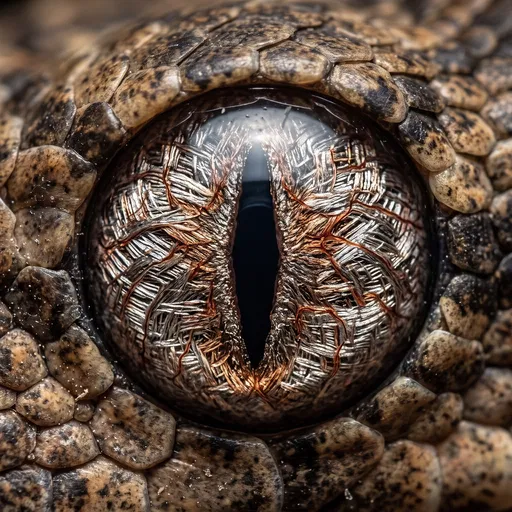 Macro Close-Up of Snake Eye