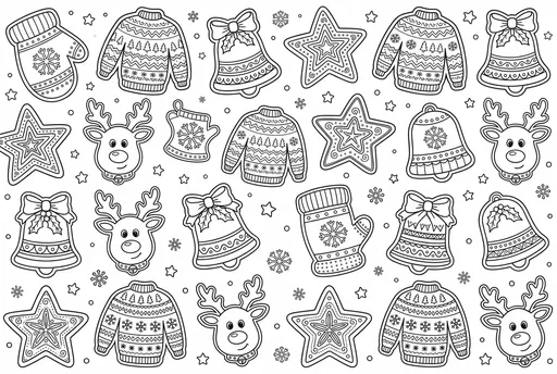Christmas Sugar Cookies Coloring Page