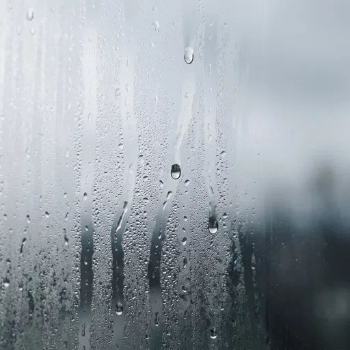 Water Droplets on Fogged Glass